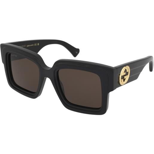 Gucci gg1307s 001 | occhiali da sole graduati o non graduati | plastica | quadrati | nero | adrialenti