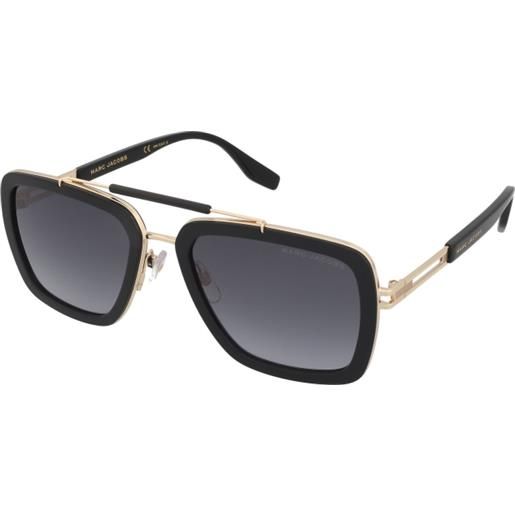 Marc Jacobs marc 674/s 807/9o | occhiali da sole graduati o non graduati | unisex | plastica | quadrati | nero, oro | adrialenti