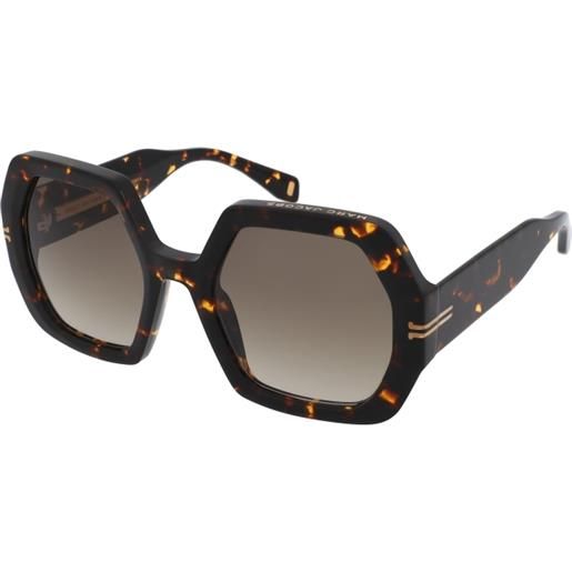 Marc Jacobs mj 1074/s 086/ha | occhiali da sole graduati o non graduati | prova online | plastica | oversize, quadrati, esagonale | havana, marrone | adrialenti