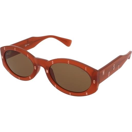 Moschino mos141/s 09q/70 | occhiali da sole graduati o non graduati | plastica | ovali / ellittici | marrone, trasparente | adrialenti