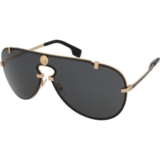 Versace ve2243 100287 | occhiali da sole graduati o non graduati | unisex | metallo | mascherina | nero, oro | adrialenti