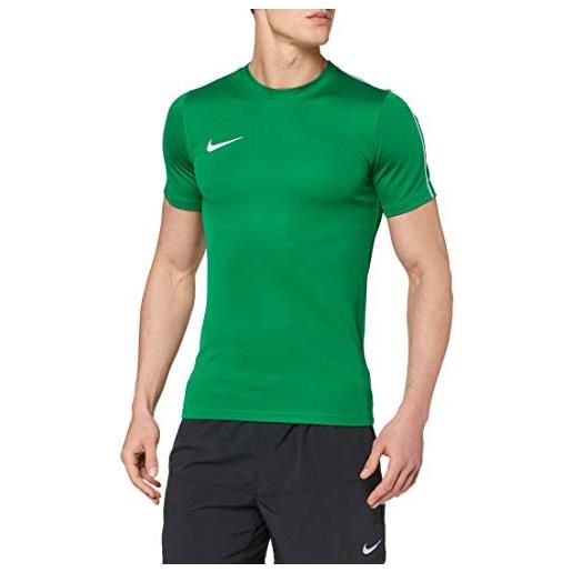 Nike dry park 18 maglietta manica corta, uomo, verde/bianco (pine green/white), s