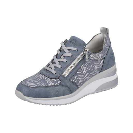 Remonte d2401, scarpe da ginnastica donna, adria light. Blue argento argento 10, 41 eu