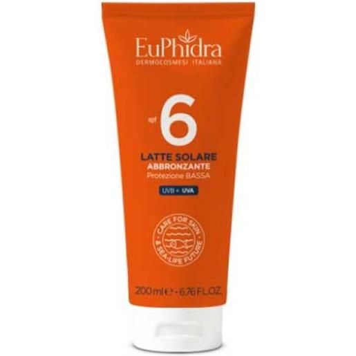 ZETA FARMACEUTICI SpA euphidra latte solare spf6 tubo 200ml - protezione bassa, abbronzante