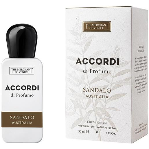 The merchant of venice accordi di profumo sandalo australia eau de parfum 30ml