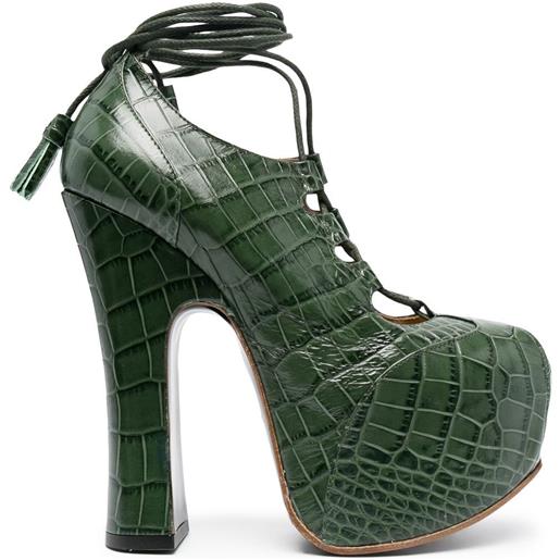 Vivienne Westwood pumps con effetto coccodrillo - verde