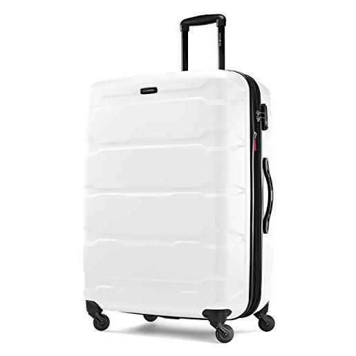 Samsonite omni pc hardside - bagaglio espandibile, bianco, checked-large 28-inch, omni pc hardside - bagaglio espandibile con ruote girevoli