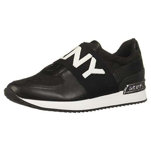DKNY, scarpe da ginnastica donna, nero bianco marli, 39 eu