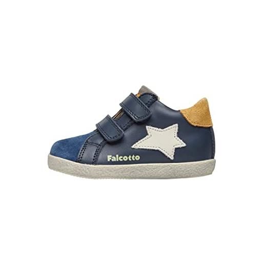 Falcotto alnoite high vl-sneakers in pelle e suede navy 19