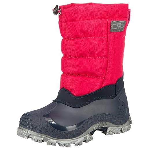 CMP kids hanki 2.0 snow boots, stivali da neve unisex - bambini e ragazzi, carminio, 27 eu