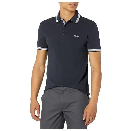 BOSS paddy curved, polo moderno, uomo, blu (medium blue 4), 3xl