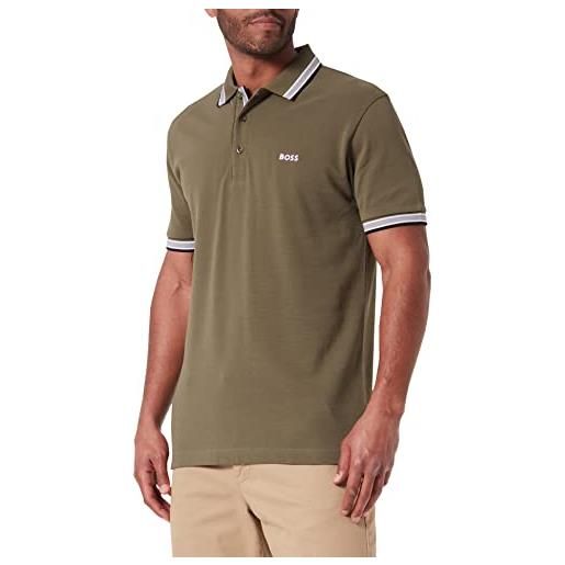 BOSS paddy curved, polo moderno, uomo, verde (open green 364), xxl