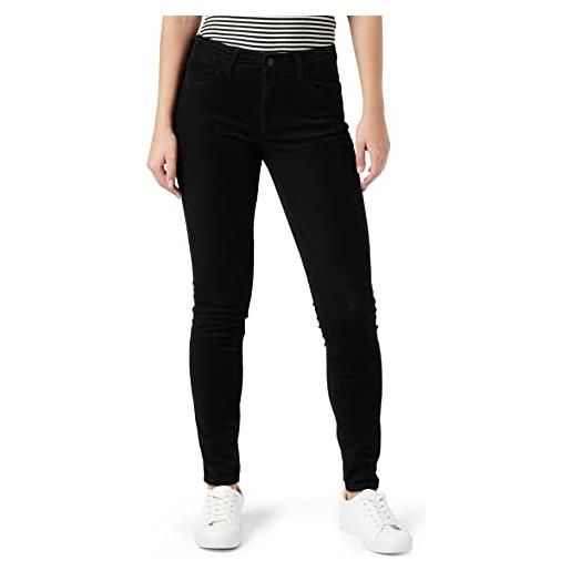 Wrangler skinny corduroy pantaloni, nero (black 100), 24w / 32l donna