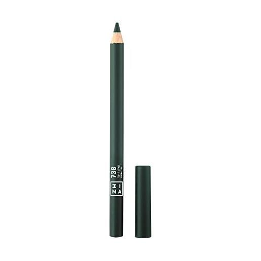 3ina makeup - the eye pencil 738 - verde scuro - formula a lunga durata - altamente pigmentata texture cremosa - matita occhi con miscelatore - facile sfumare - finitura opaca - vegan - cruelty free