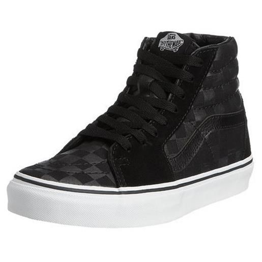 Vans ua sk8-hi, sneakers unisex - adulto, black schwarz checkerboard, 39 eu