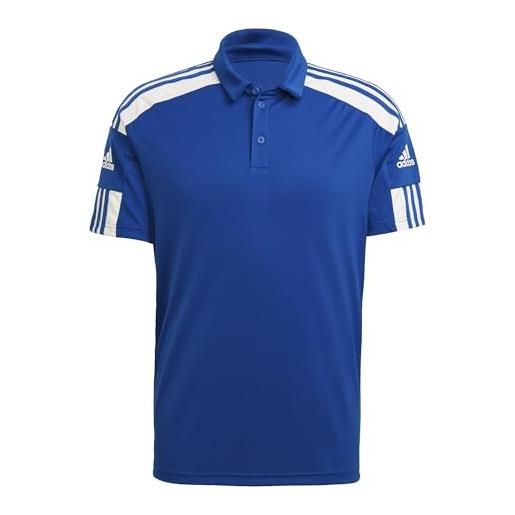 adidas squadra 21 short sleeve polo shirt, uomo, team royal blue/white, l
