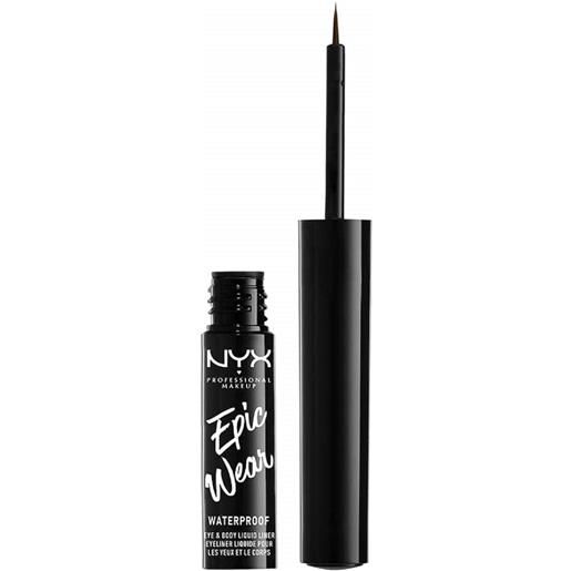 Nyx Professional MakeUp epic wear waterproof eye & body liquid liner eyeliner brown