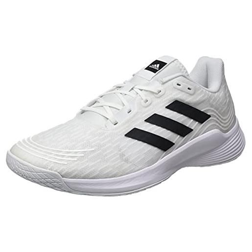 adidas novaflight, scarpe sportive da donna, bianco/nero (ftwbla negbás ftwbla), 49 1/3 eu