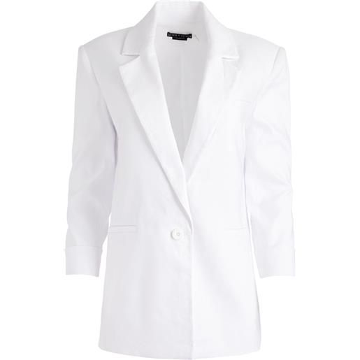 alice + olivia blazer shan con spalline imbottite - bianco