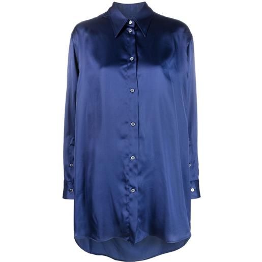 MM6 Maison Margiela camicia oversize con cut-out - blu