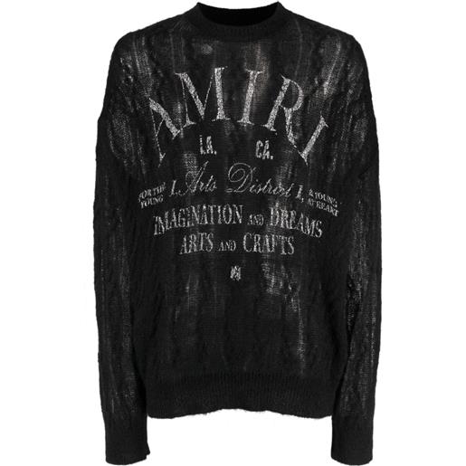 AMIRI maglione con stampa - nero
