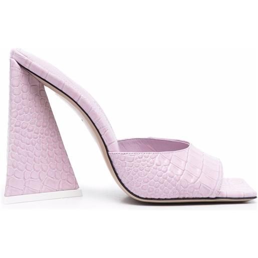 The Attico sandali con effetto coccodrillo - rosa