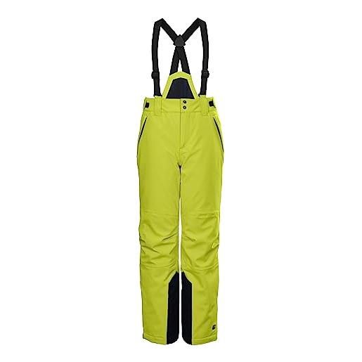 Killtec ksw 79 bys-pnts pantaloni funzionali da sci con pettorina rimovibile, paraneve e protezione dei bordi, arancione puro fluo, 152 bambino