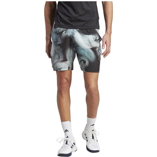 Adidas printed aeroready ergo pro shorts bianco, nero, grigio xs uomo