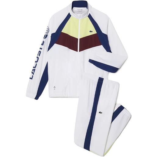 Lacoste wh1789-00 tracksuit bianco s uomo