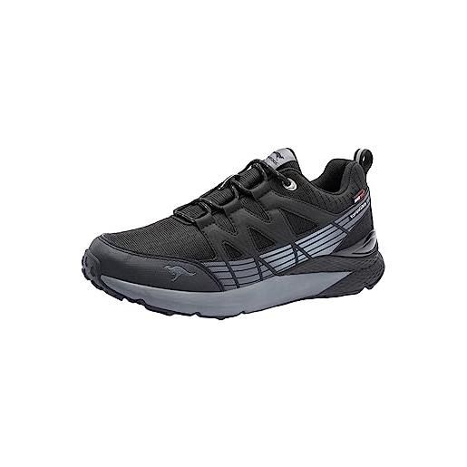 KangaROOS k-trun low, scarpe da ginnastica basse unisex-adulto, nero (jet black/steel grey 5003), 39 eu