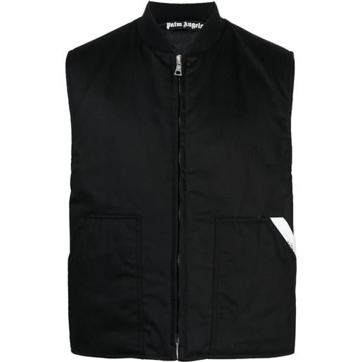 Palm Angels gilet con zip - nero