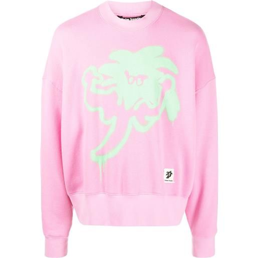 Palm Angels viper crewneck sweatshirt - rosa