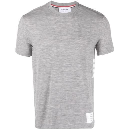 Thom Browne t-shirt con applicazione - grigio