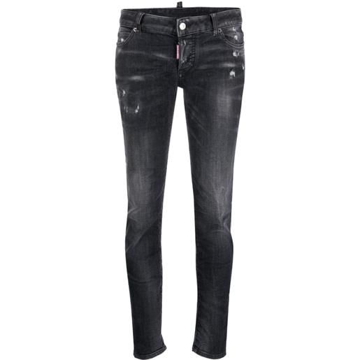 Dsquared2 jeans con effetto vissuto - nero