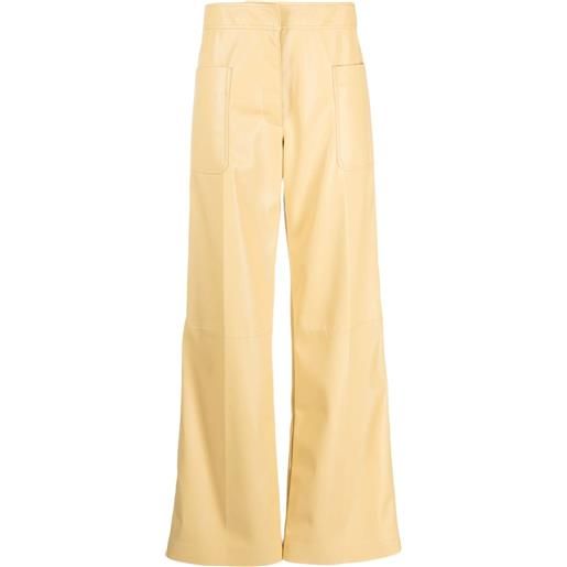 Stella McCartney pantaloni a gamba ampia alter mat - giallo