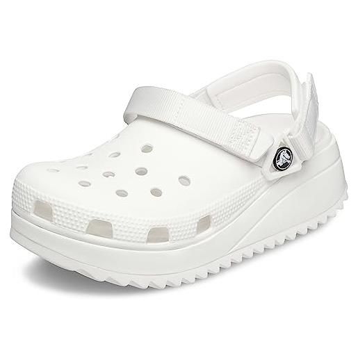 Crocs classic hiker clog, zoccoli unisex - adulto, bianco/bianco, 39/40 eu