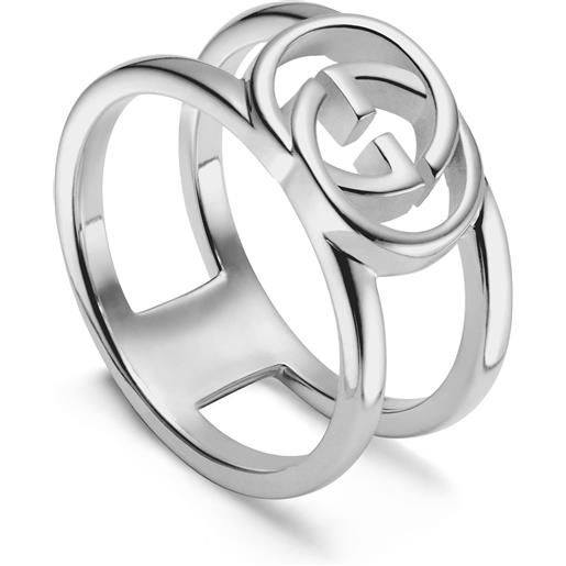 Gucci Argento anello gucci interlocking in argento con doppia g modello grande