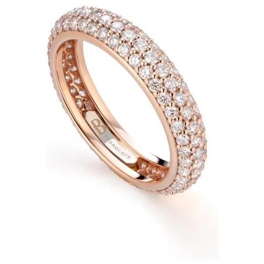 Buonocore anello fedina Buonocore eternity 5.0 in oro rosa con diamanti
