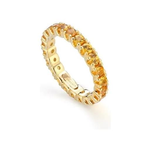 Buonocore anello Buonocore eternity in oro giallo con zaffiri gialli