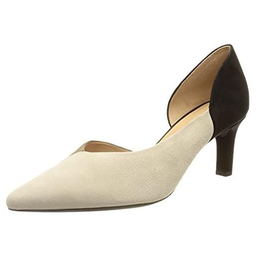 Geox d bibbiana f, scarpe donna, beige/nero (ice/black), 36 eu