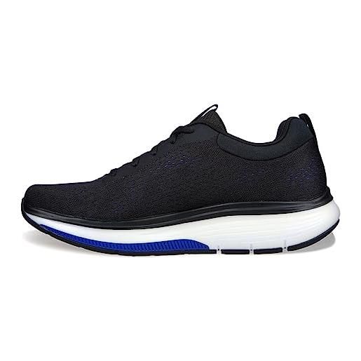 Skechers go walk workout walker outpac, sneaker uomo, black blue, 44.5 eu