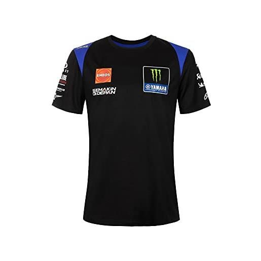 Valentino Rossi vr46 t-shirt replica yamaha monster team, uomo, xxxl, nero