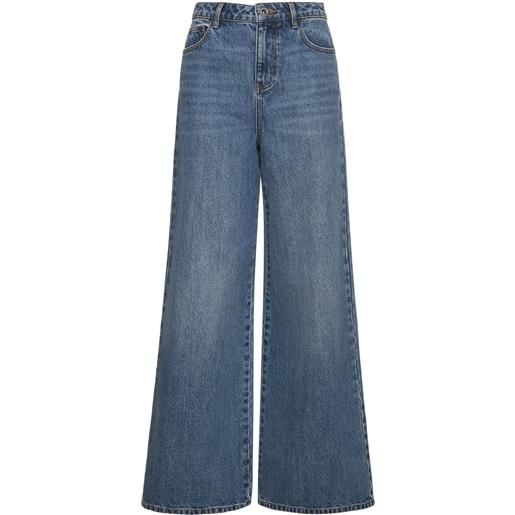 SELF-PORTRAIT jeans larghi in denim di cotone