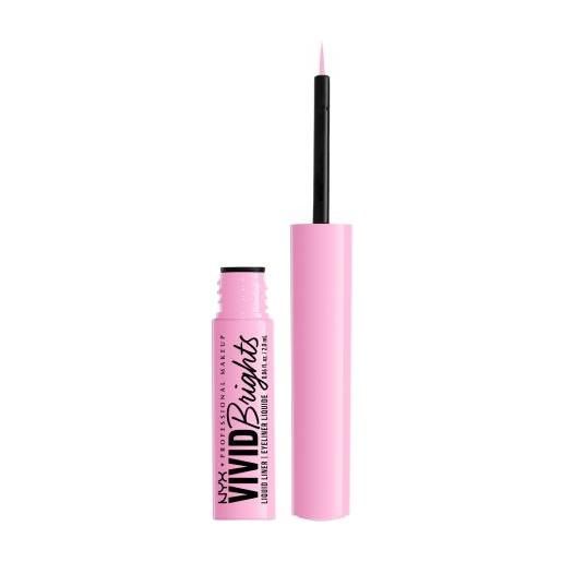 NYX Professional Makeup vivid brights eyeliner dai colori vivaci 2 ml tonalità 09 sneaky pink