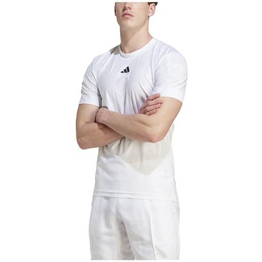 Adidas aeroready freelift pro short sleeve t-shirt bianco s uomo