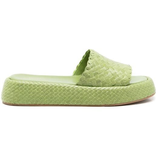 Sarah Chofakian sandali in pelle - verde