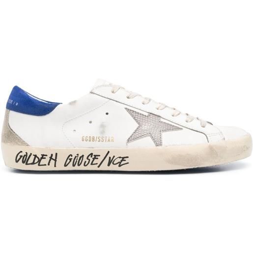 Golden Goose sneakers super-star con effetto vissuto - bianco
