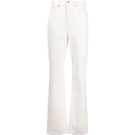 Tory Burch jeans svasati a vita alta - bianco