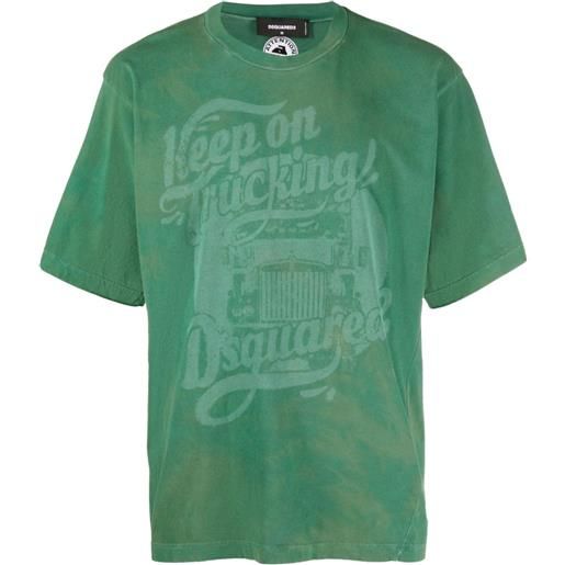Dsquared2 t-shirt con stampa grafica - verde