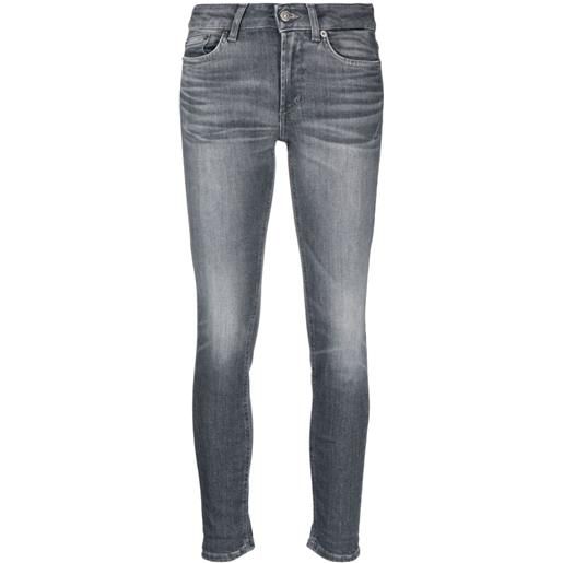 DONDUP jeans skinny a vita alta - grigio